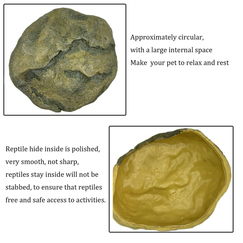 Extra Large Resin Reptile Hide in-tank placement supports hiding and stress relief.