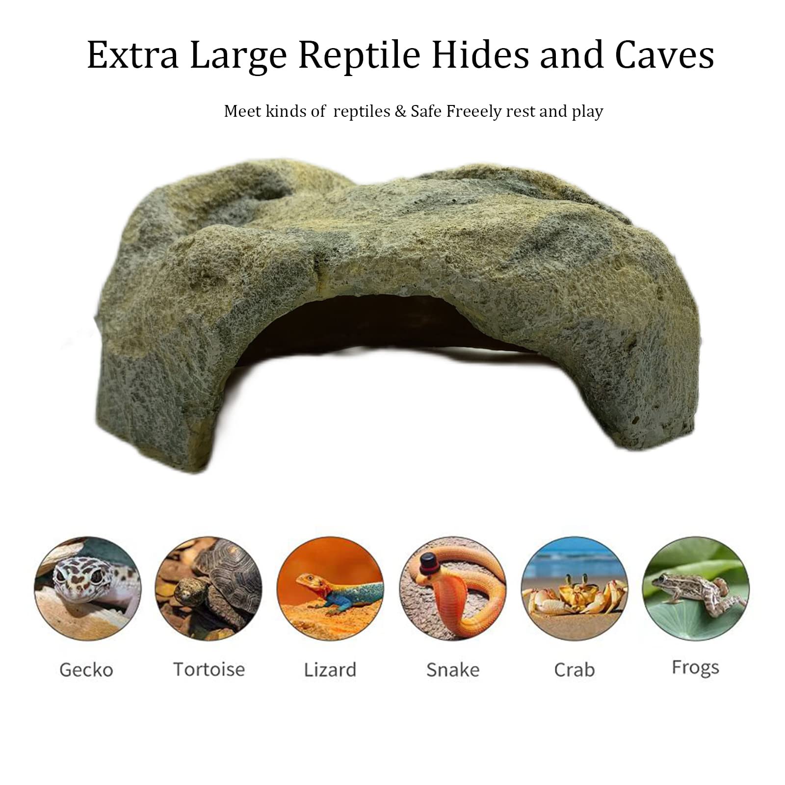 Extra Large Resin Reptile Hide texture detail enhances natural terrarium décor.