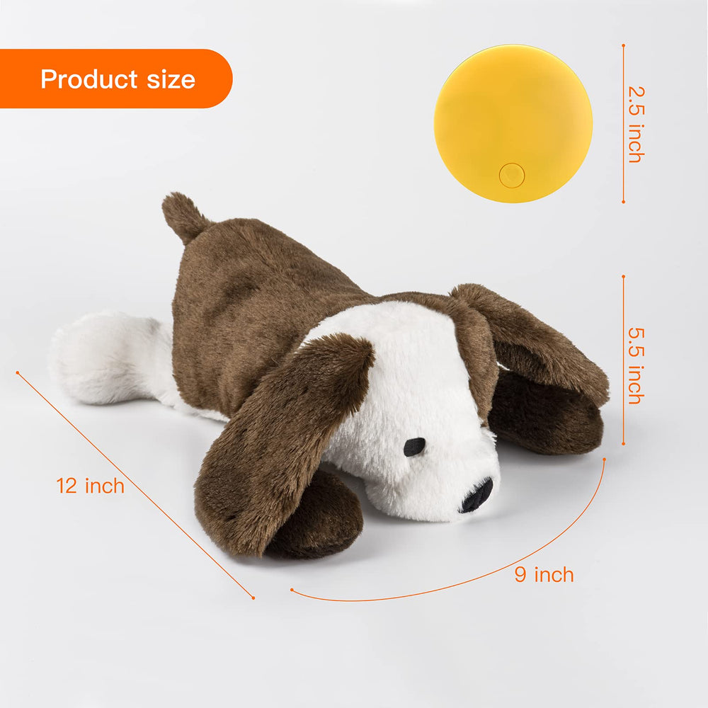 Extragele Heartbeat Puppy Toy embroidered eyes for a safe, plastic-free design