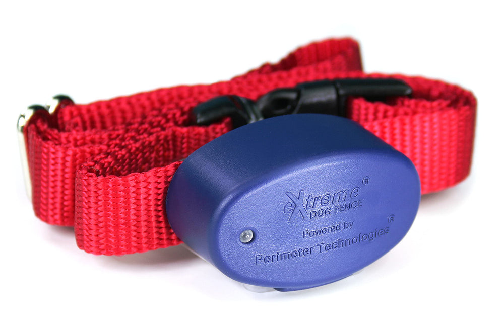 Extreme Dog Fence Active Collar demonstrates 8–120 lb fit for dogs of all hair lengths.