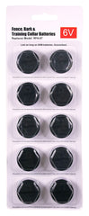Extreme Dog Fence battery pack 10-count with secure 6V lithium cells for reliable collar power.