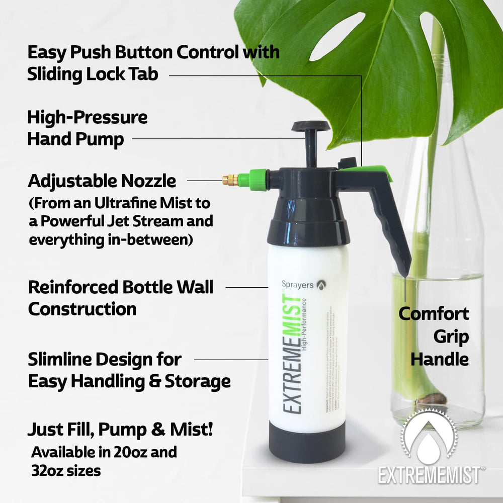 ExtremeMIST adjustable nozzle control enables precise misting and enclosure cleaning