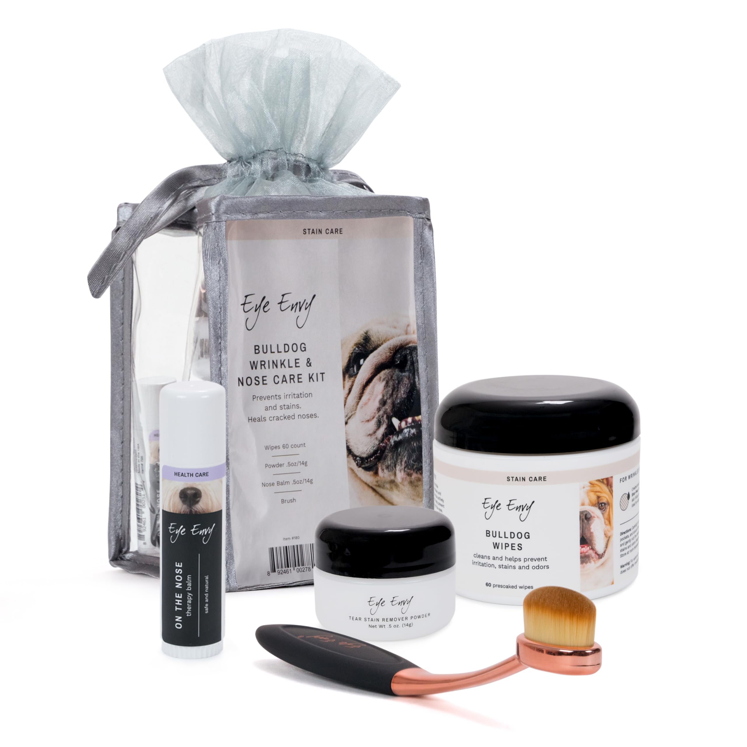 Eye Envy Bulldog Wrinkle Wipes cleanse folds for cleaner skin and reduced odor.