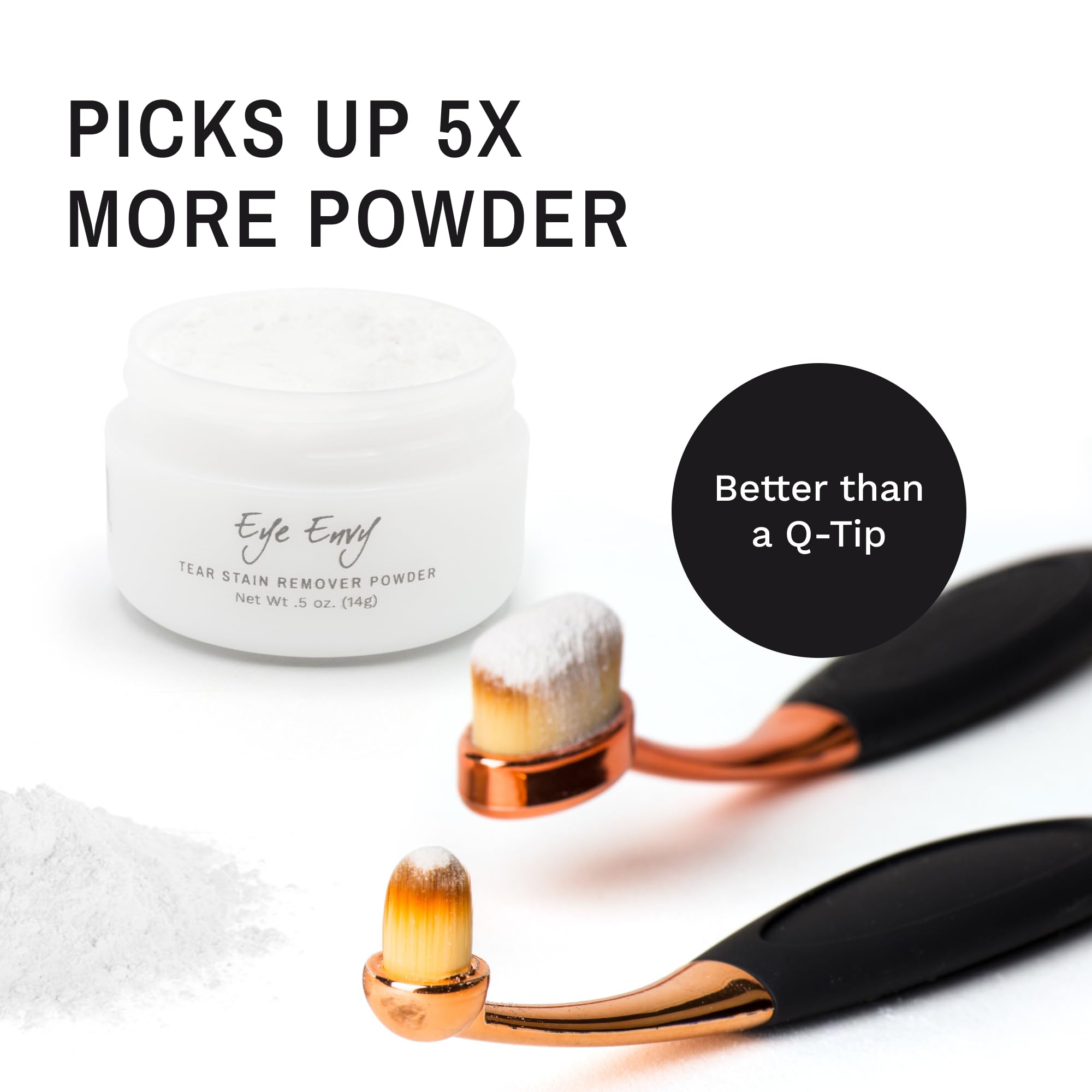 Eye Envy ProPowder Brush ergonomic handle for comfortable control