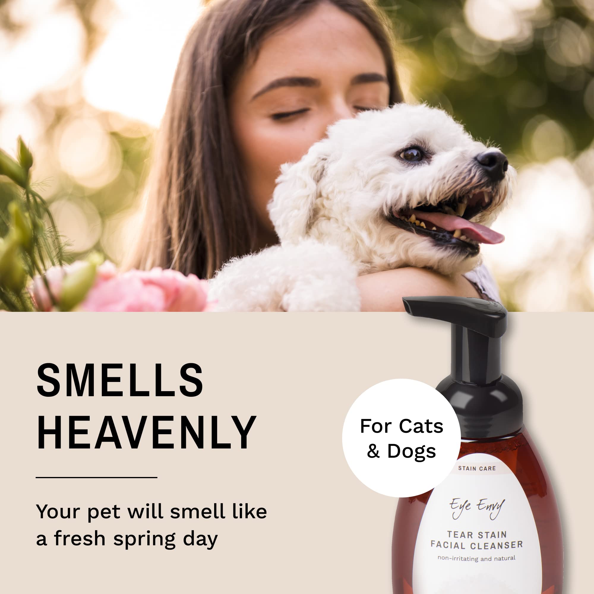 Eye Envy Tear Stain Facial Cleanser usa-made-label reinforces quality and safety.