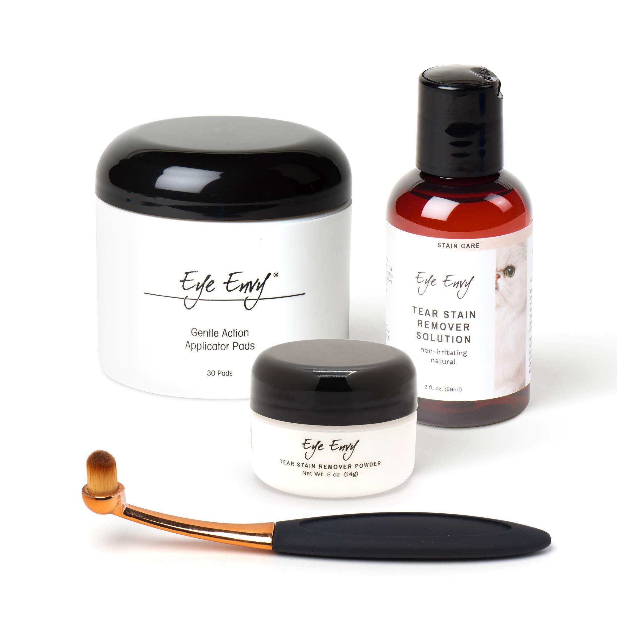 Eye Envy tear-stain kit on countertop ready for routine care