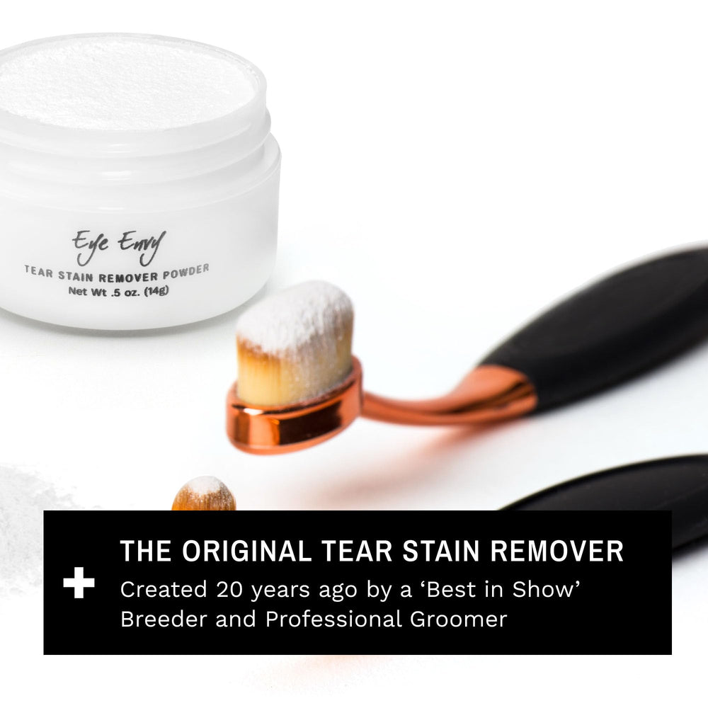 eye envy tear stain remover powder application near eyes for dryness
