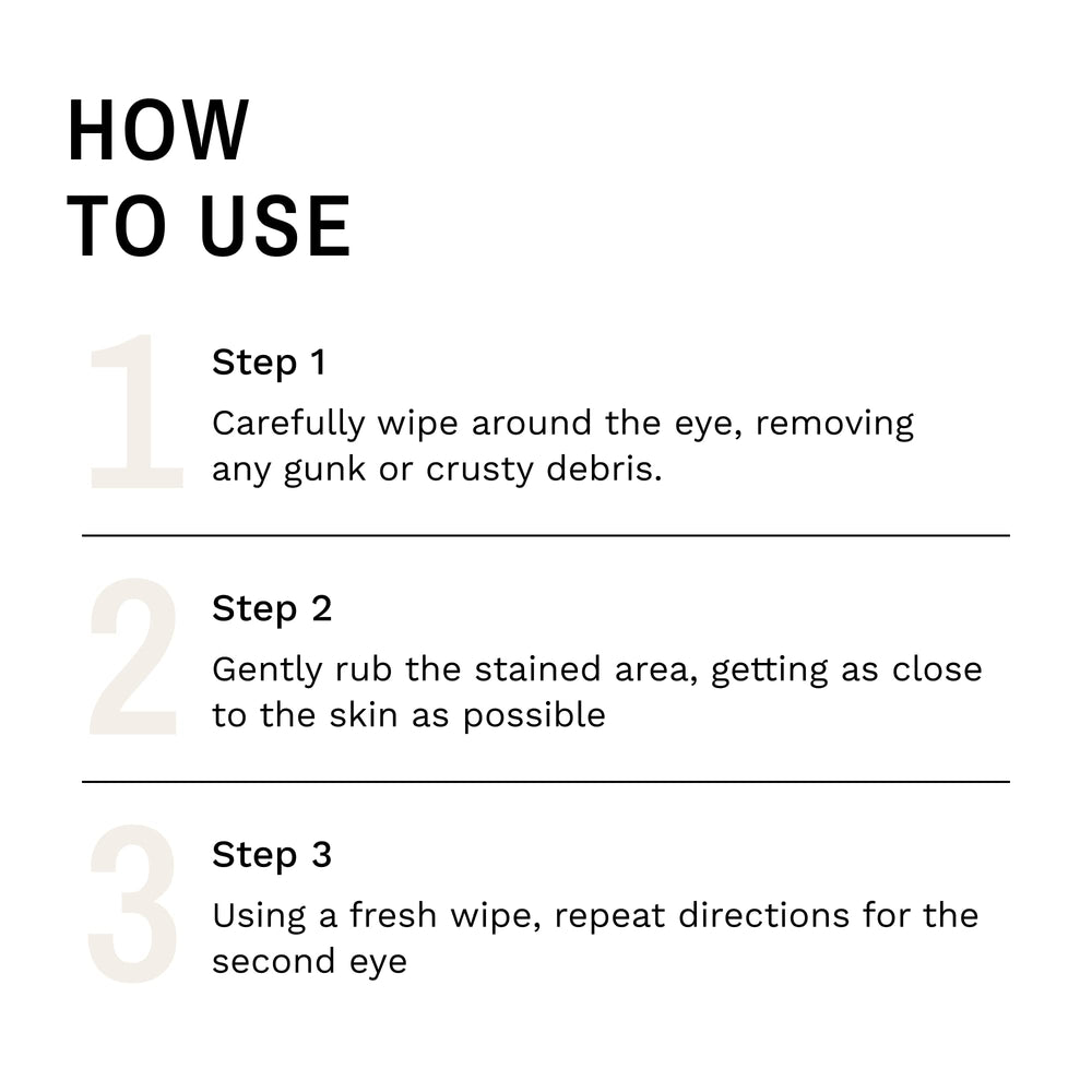 Eye Envy Tear Stain Wipes presoaked solution ready for use
