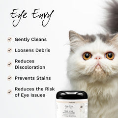 Eye Envy Tear Stain Wipes textured-waffle detail for debris removal