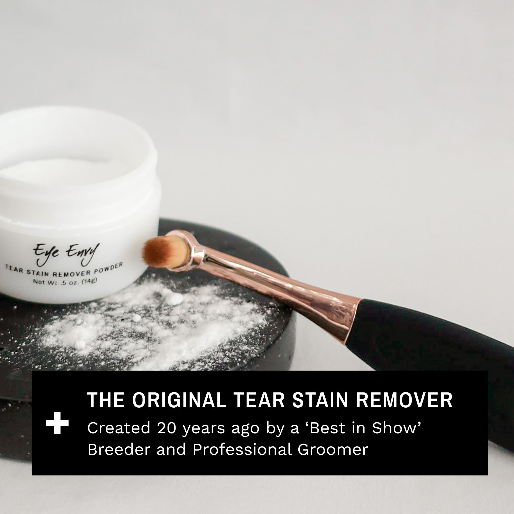Eye Envy white dog breeds pictured for color-safe tear stain care