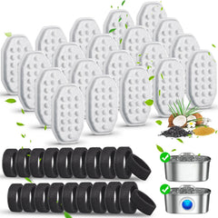 Eyehoce 40-pack cat fountain filters ensure continuous clean hydration for cats.