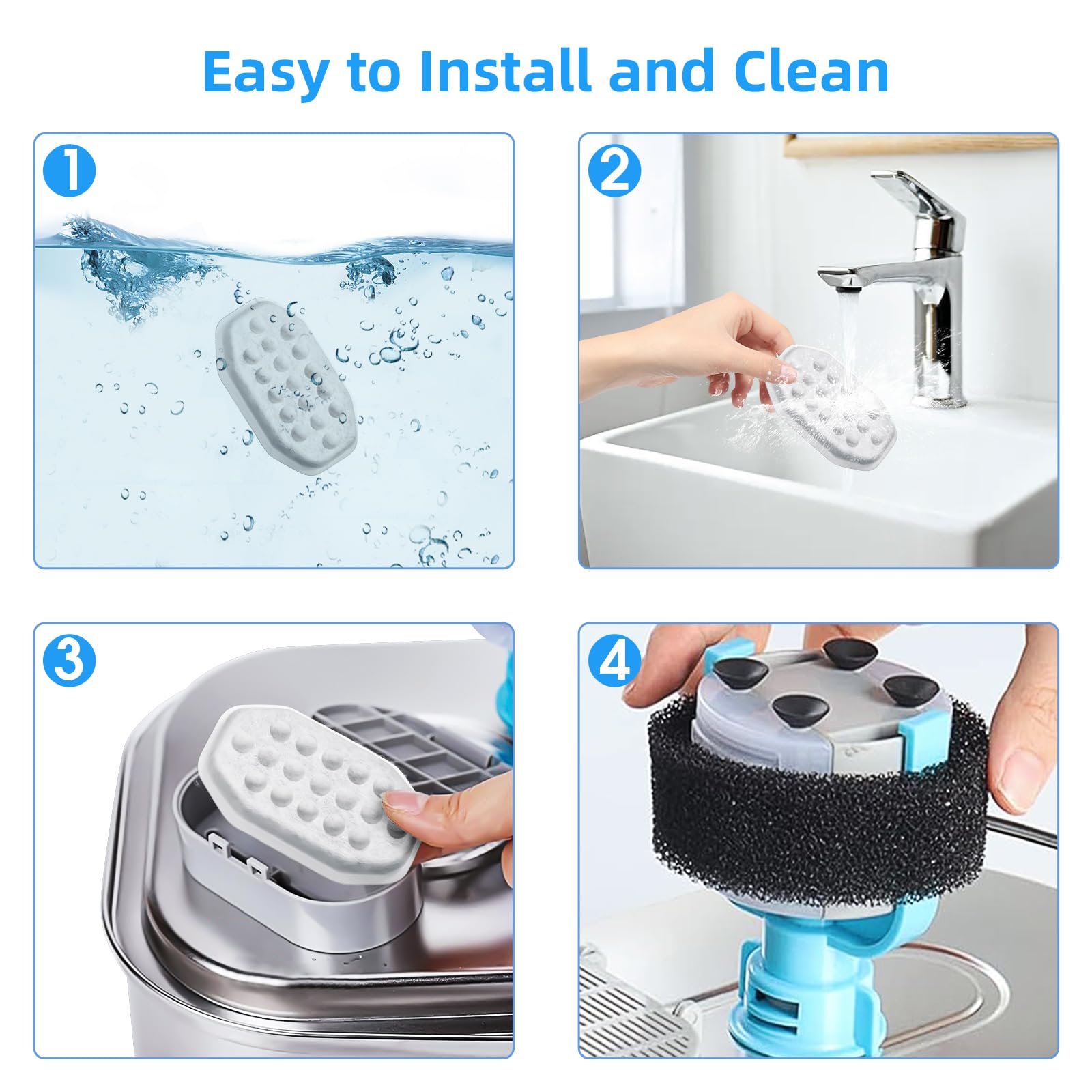Eyehoce cat fountain 3.2L stainless steel design supports steady hydration.