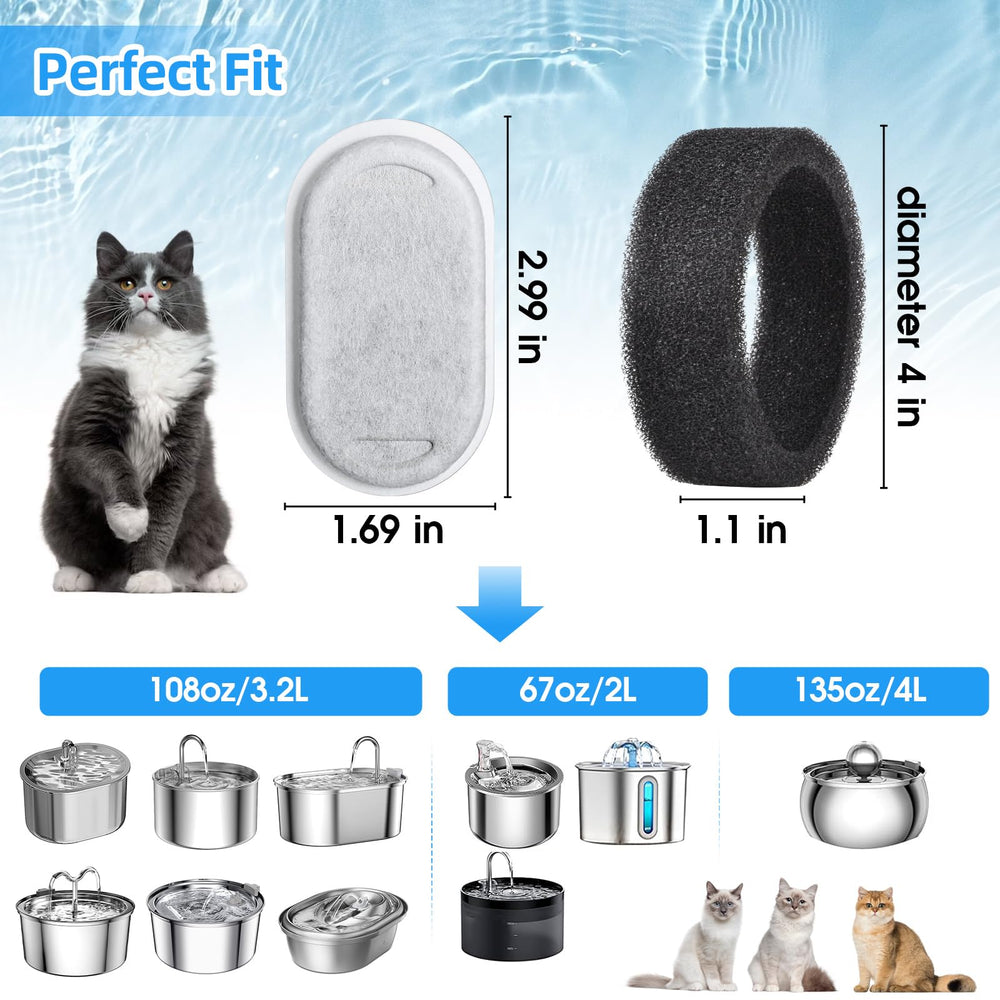 Eyehoce stainless steel fountain filter refills ensure consistent filtration