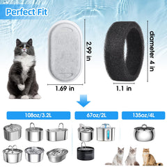 Eyehoce stainless steel fountain filter refills ensure consistent filtration