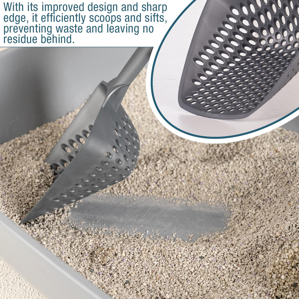 EYNEL litter scoop durable plastic offers long-lasting, rust-free use in humidity.