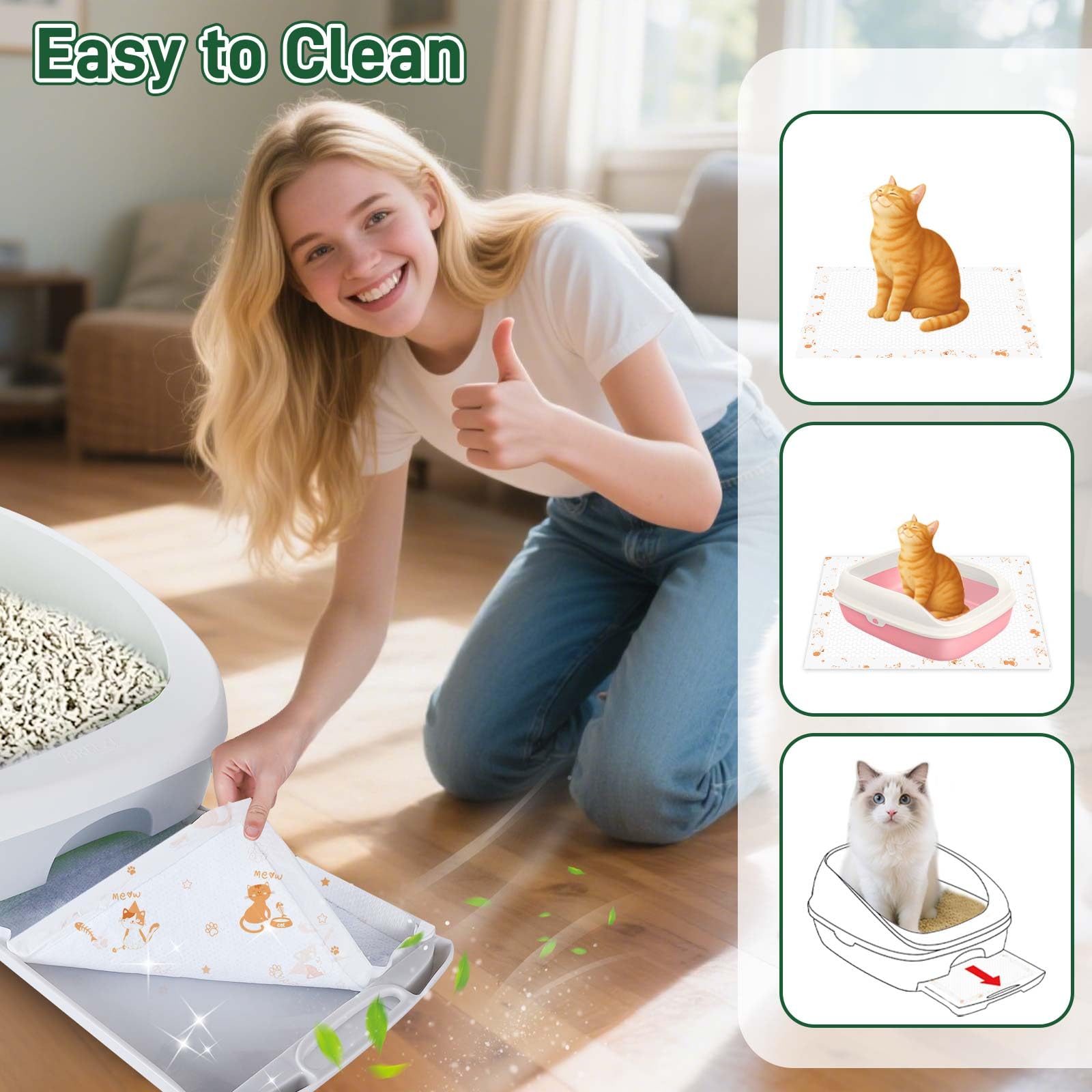 Eyssu versatile-use pads ideal for litter trays, crates, and travel.