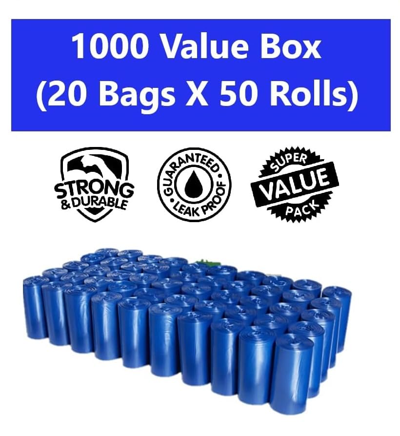 EZ PICK UP coreless 9x12 bags shown for leak-proof mess handling.