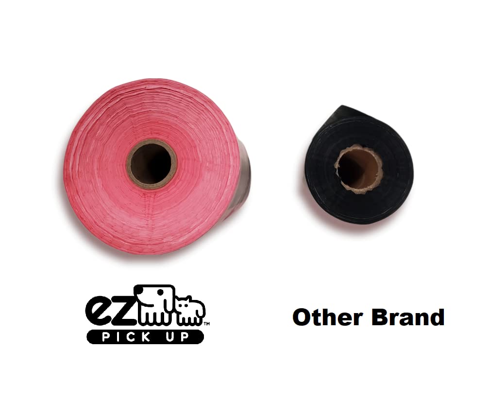 EZ PICK UP pink bags 8x13 inch size suitable for large messes.