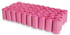 EZ PICK UP pink poop bags rolls, 50 rolls for easy refills.