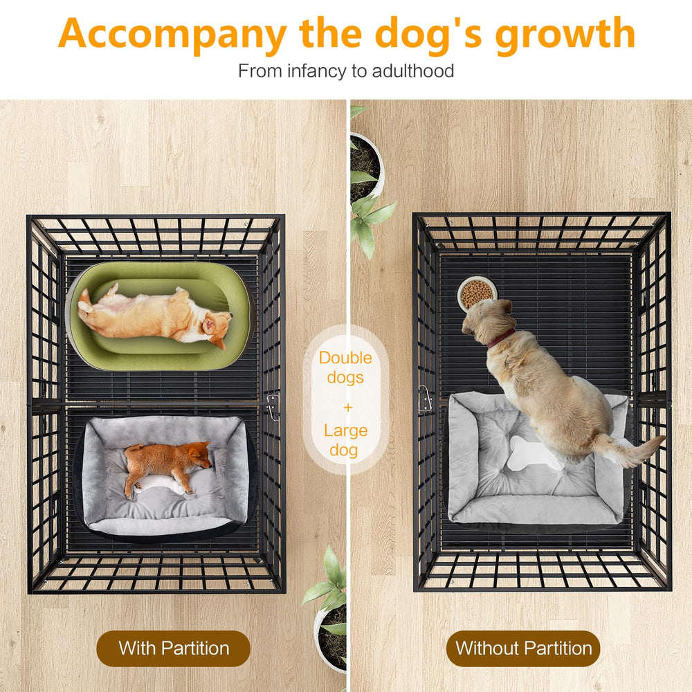 EZ4ENCE dog crate locked-wheel closure demonstrates mobility with secure confinement during travel.