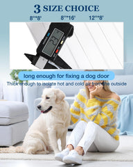Ezcasch dog door flap 8x8 installed on kennel for DIY improvement