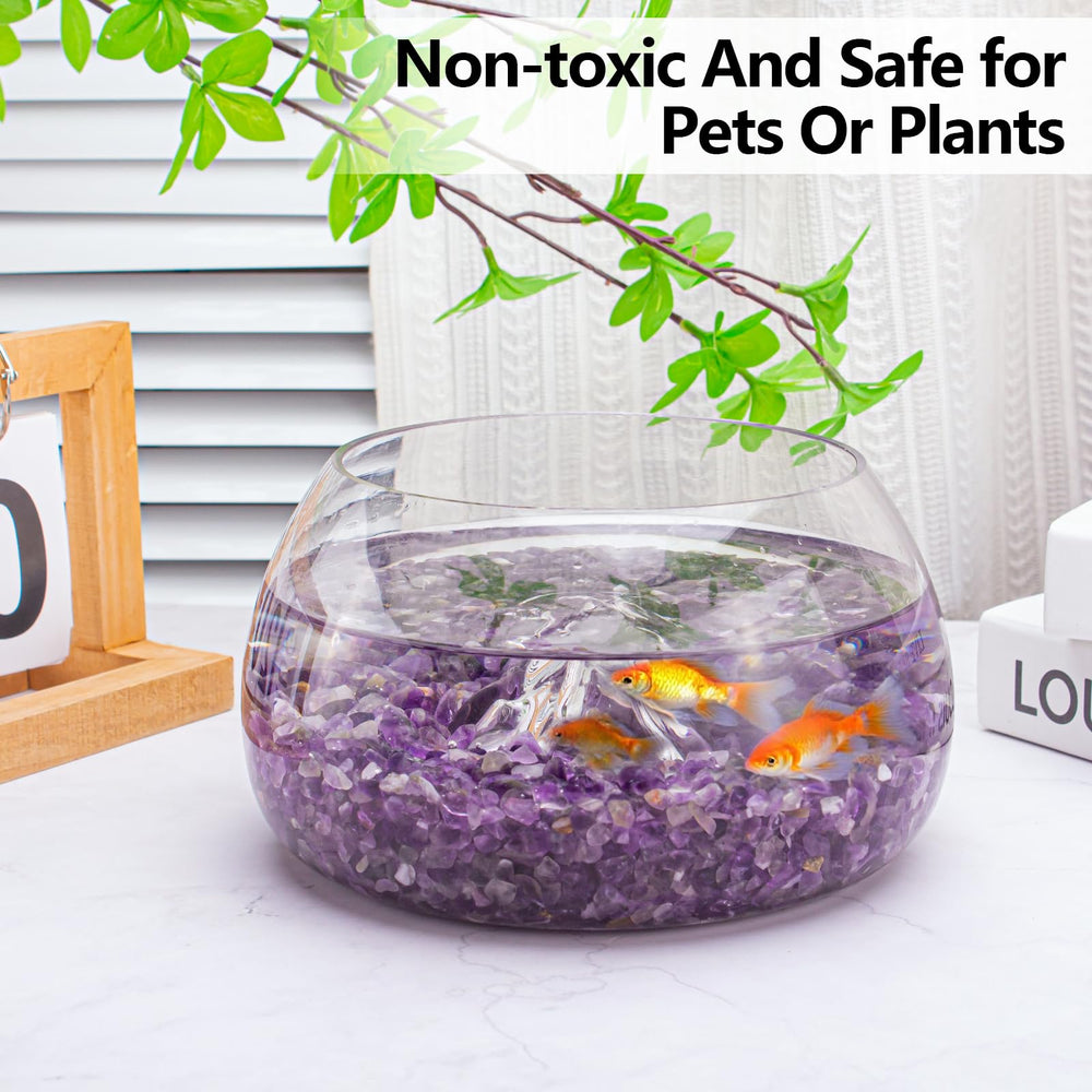 EZEELAI amethyst aquarium gravel providing decorative substrate and color