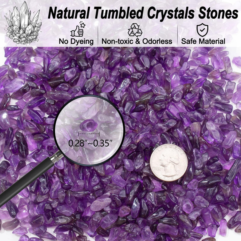 EZEELAI purple amethyst crystals close-up showing natural sparkle for display