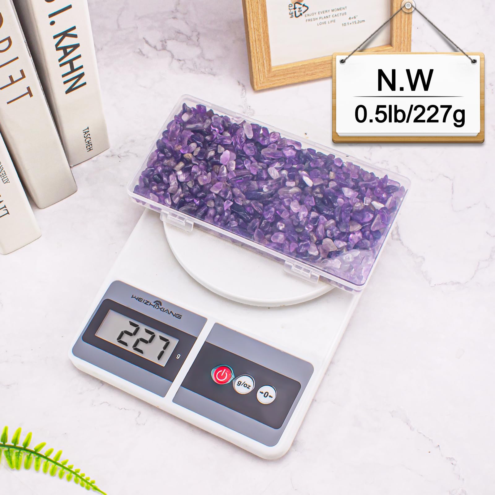 EZEELAI 5-7mm amethyst chips for meditation or mindful décor rituals