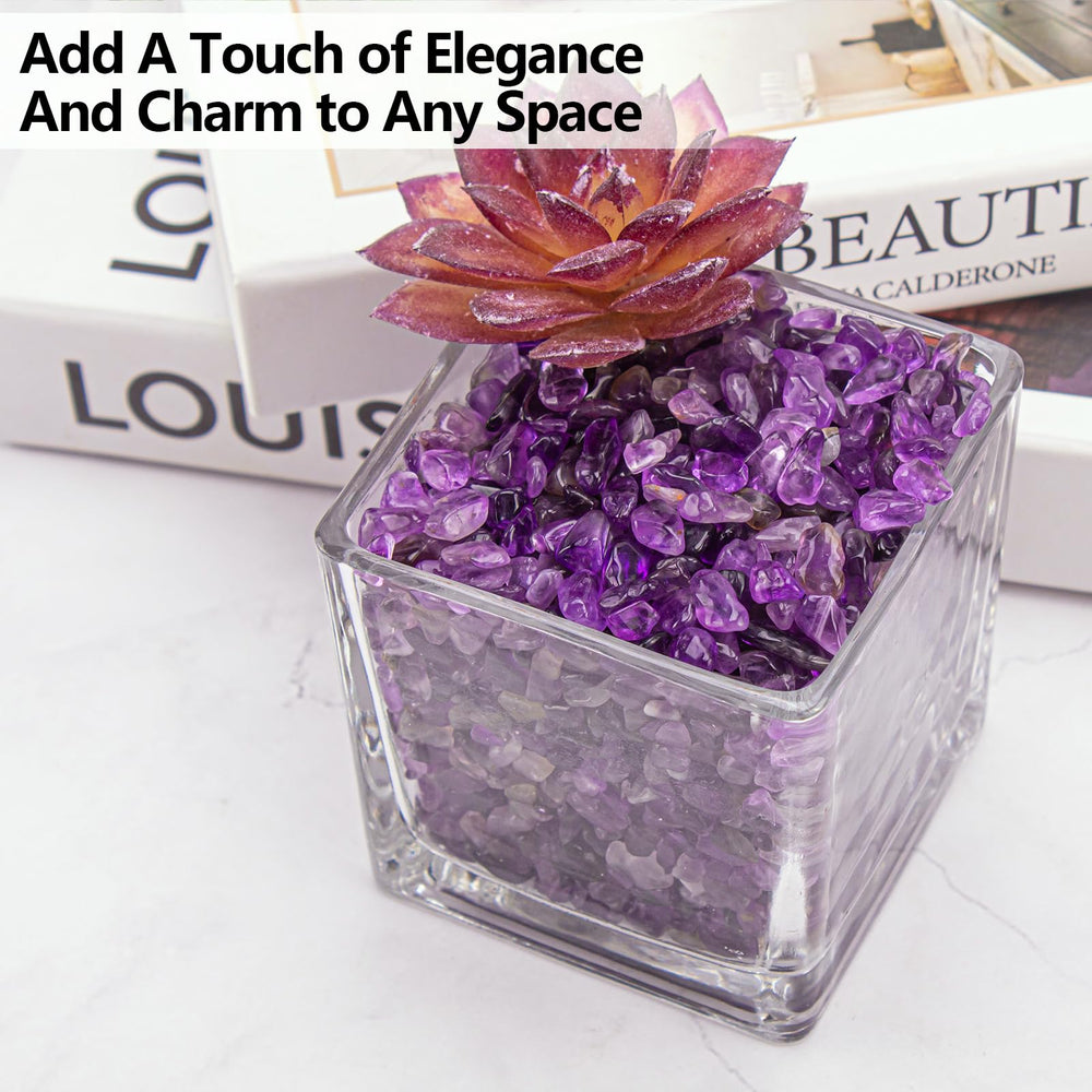 EZEELAI amethyst crystal vase filler adding color and texture