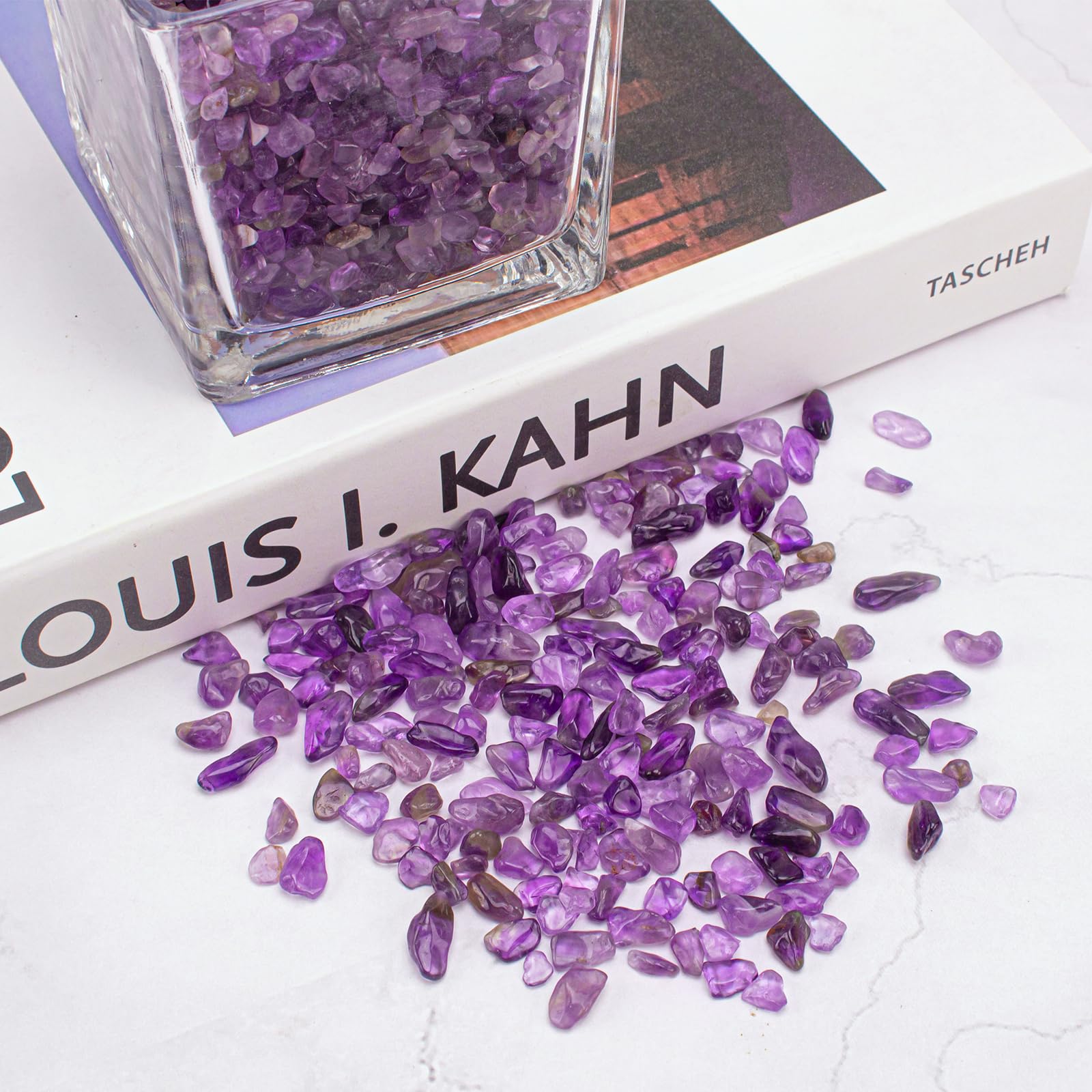 EZEELAI irregular-cut amethyst chips for DIY crafts and gifts