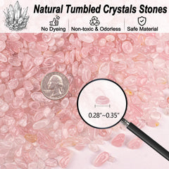 EZEELAI rose quartz gravel bulk box emphasizing convenient packaging for crafts