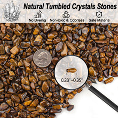 EZEELAI tiger eye chips 7-9mm irregular shapes add texture to crafts