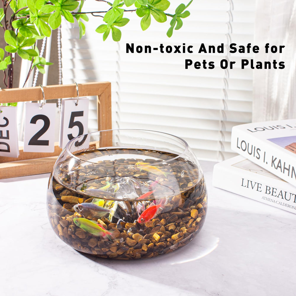EZEELAI tiger eye pebble vase decor as eye-catching filler