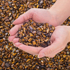 EZEELAI tiger eye stones closeup showing natural color and shine for décor