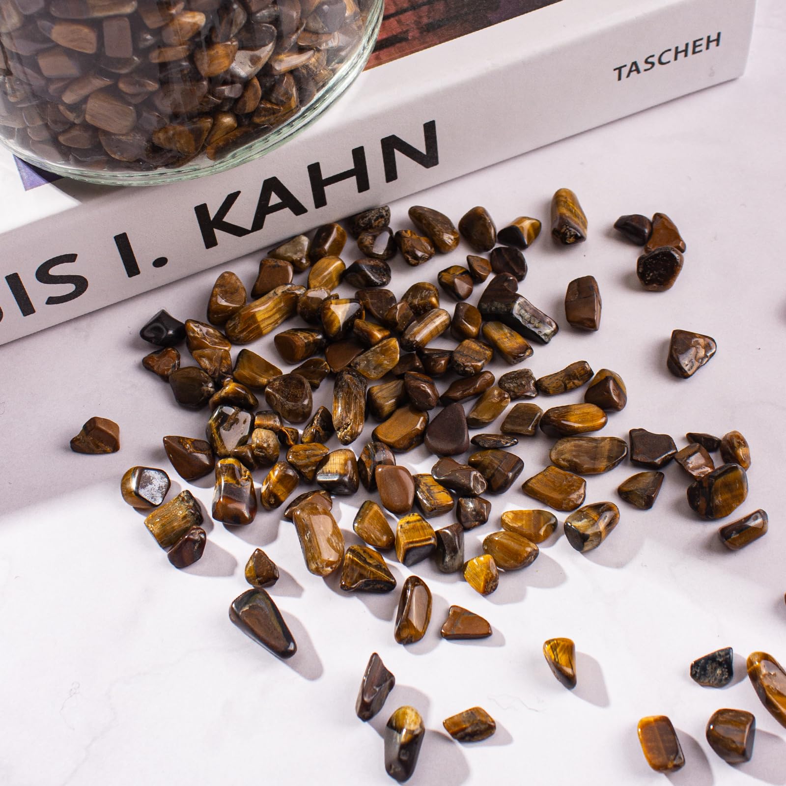 EZEELAI tiger eye for succulents plant accents with natural energy