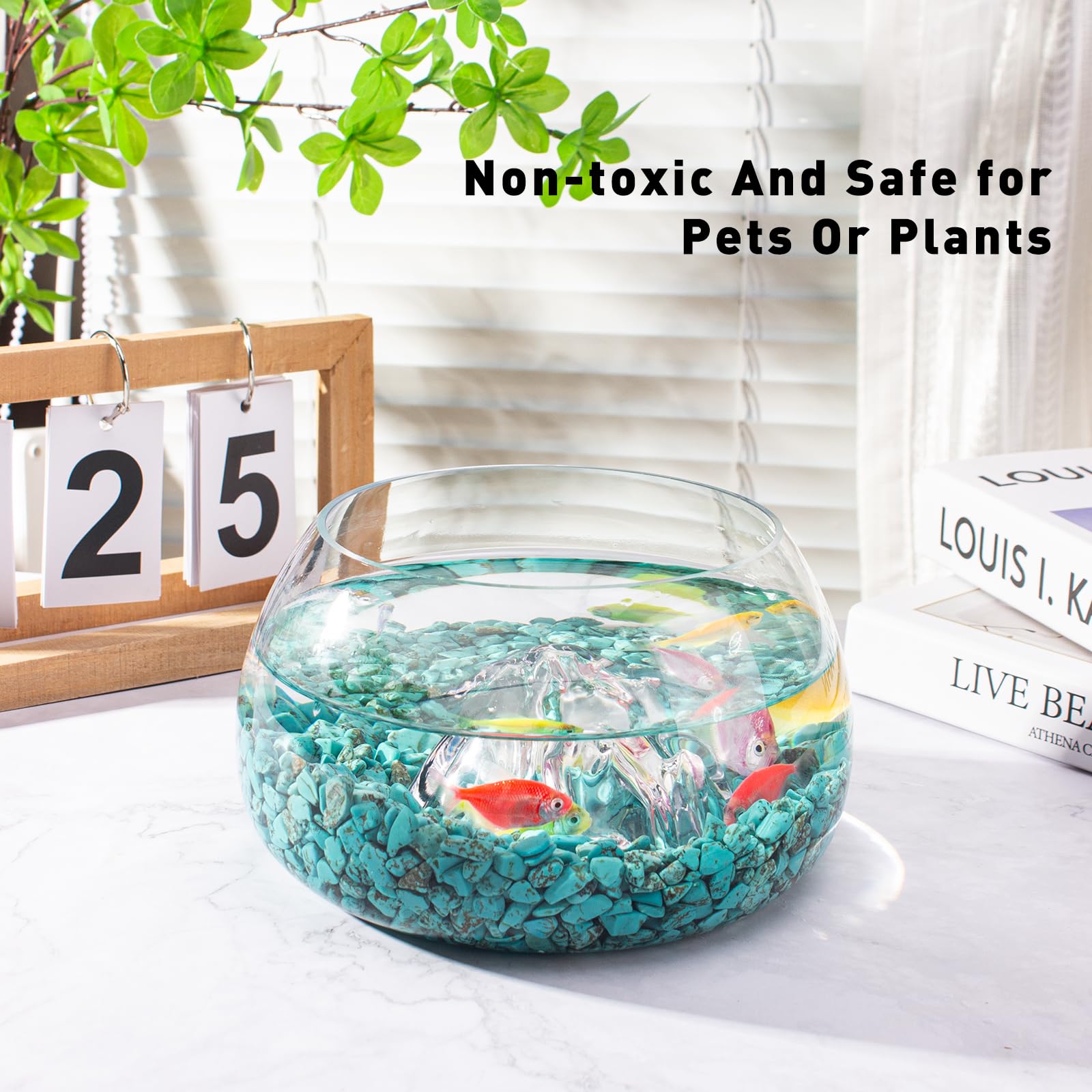 EZEELAI polished turquoise crystals with soft sheen for decor