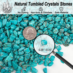 EZEELAI turquoise crystal chips 5-7mm sparkle in natural tones