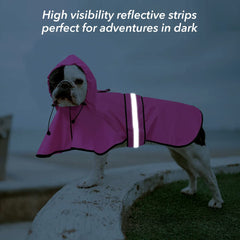 Ezierfy hood adjustment cap buckle shields your dog's head from wind and rain.