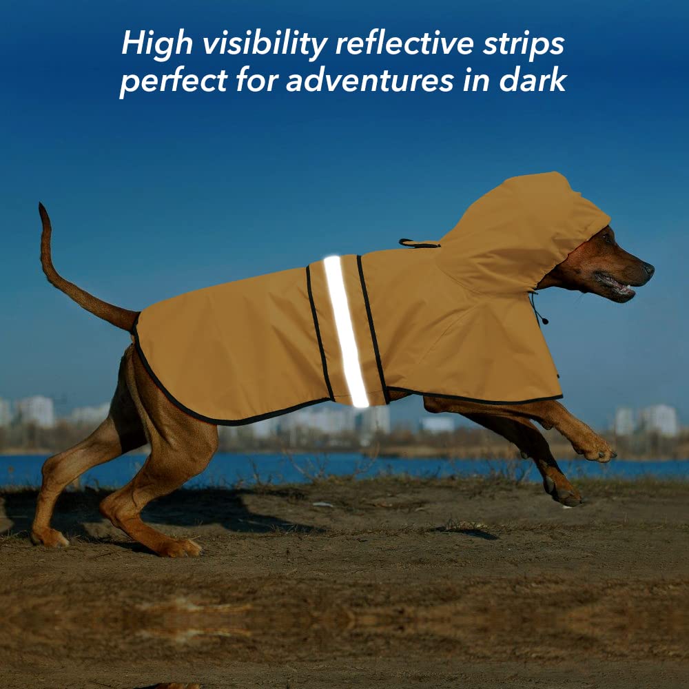 Ezierfy Raincoat Dogs packs flat and cleans easily after adventures.
