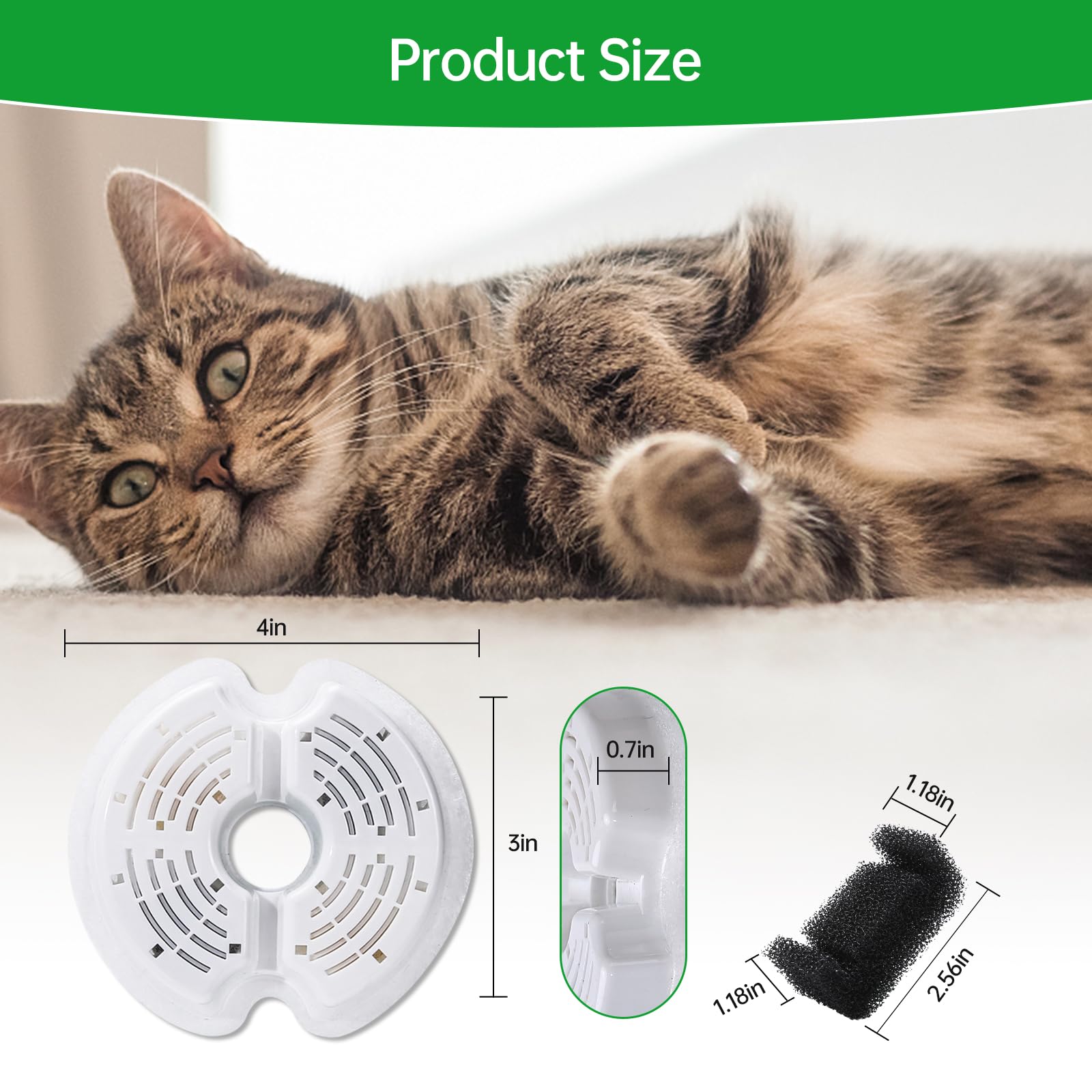 EZMioo double-density filter traps hair and particles.