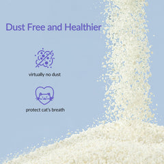 EZSKUUP clumping action close-up shows rapid urine absorption into tight clumps