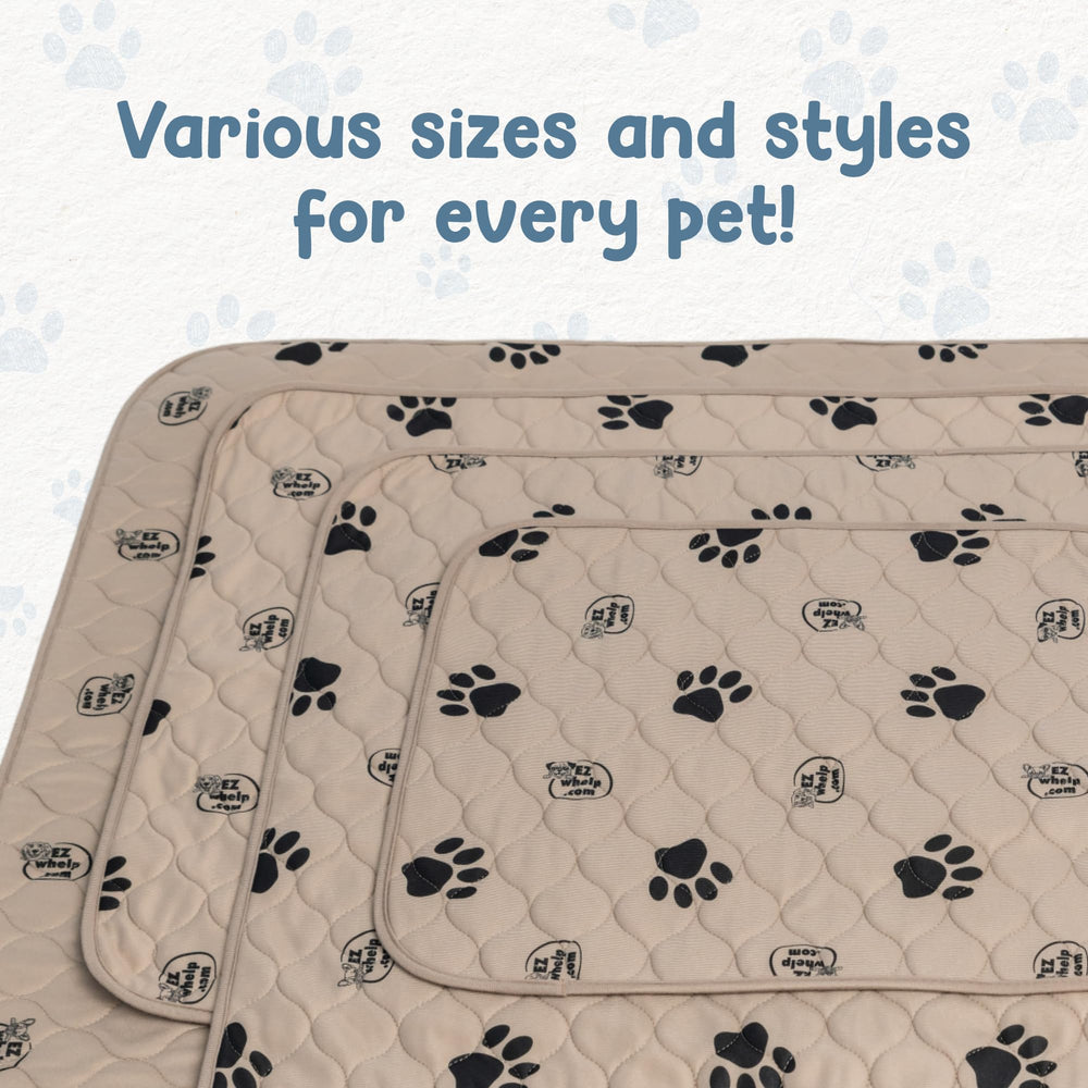 EZWHELP pad in crate or playpen for clean, odor-controlled spaces