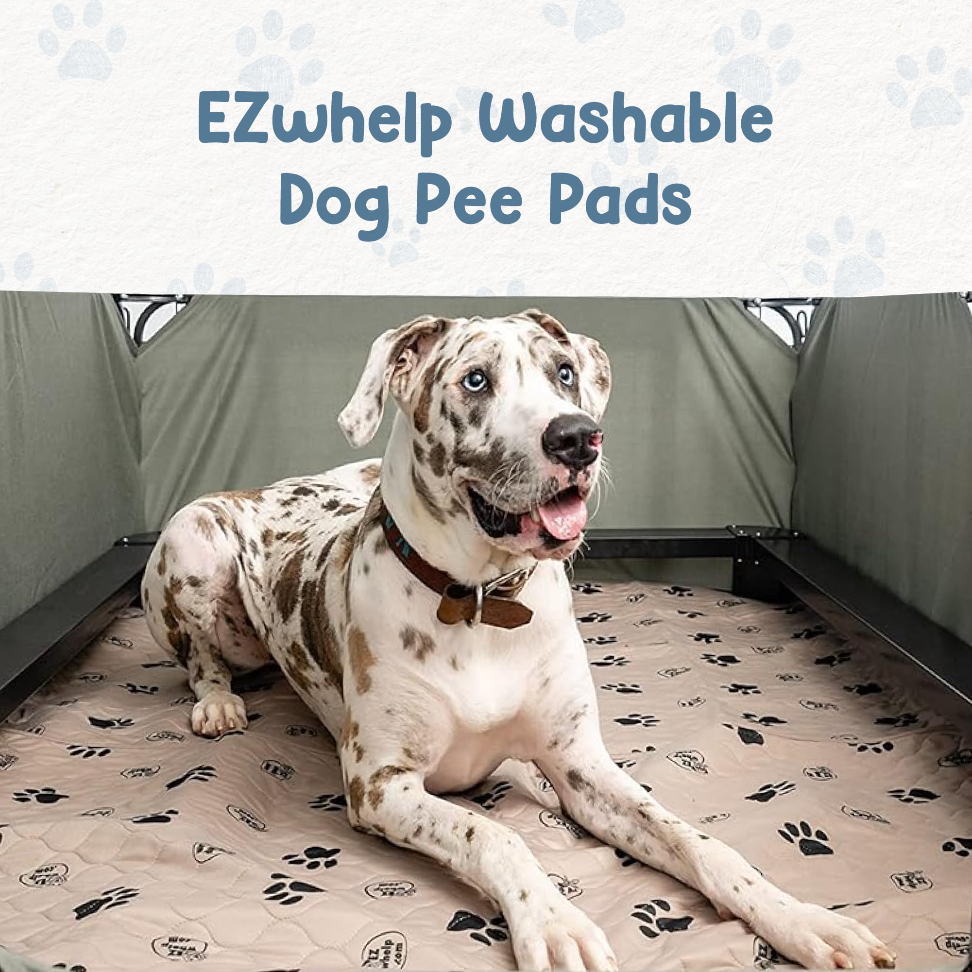 EZWHELP reusable dog pee pad rolled for easy storage after use