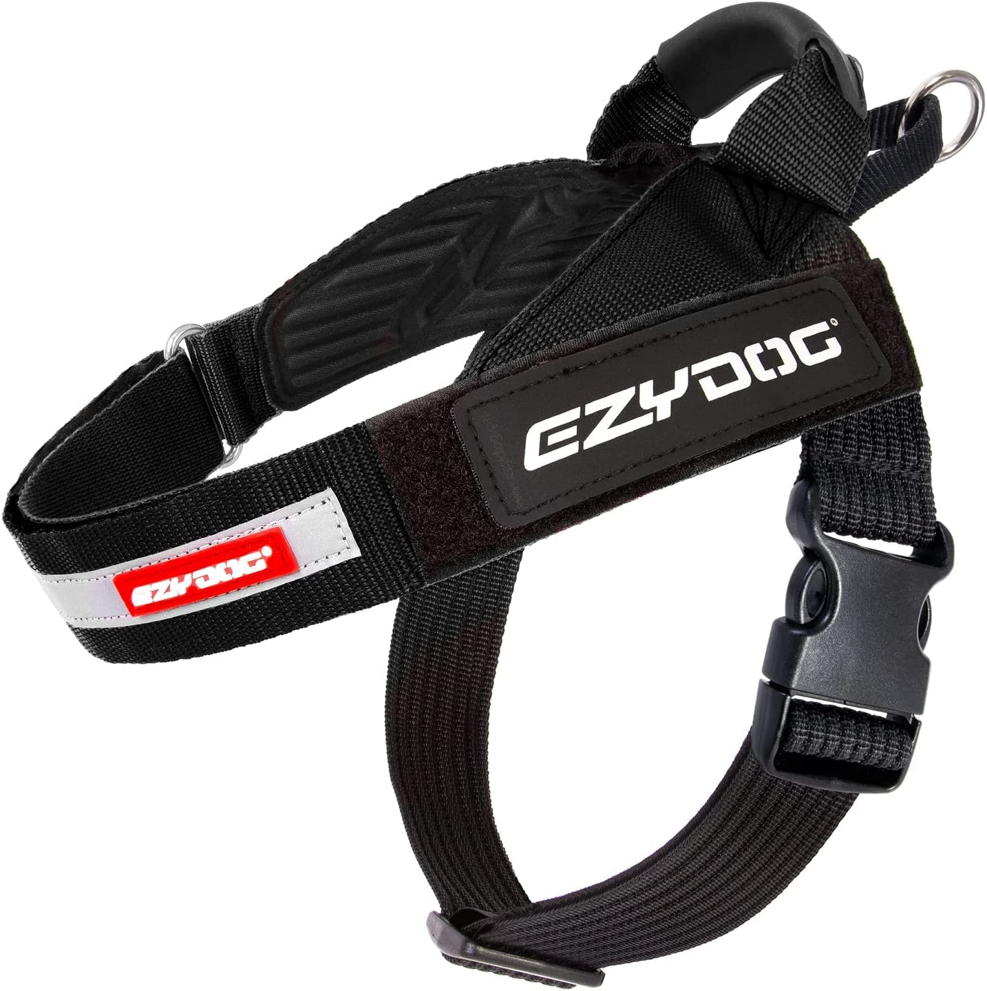 EzyDog Express Harness shows ergonomic design for comfortable range of motion.