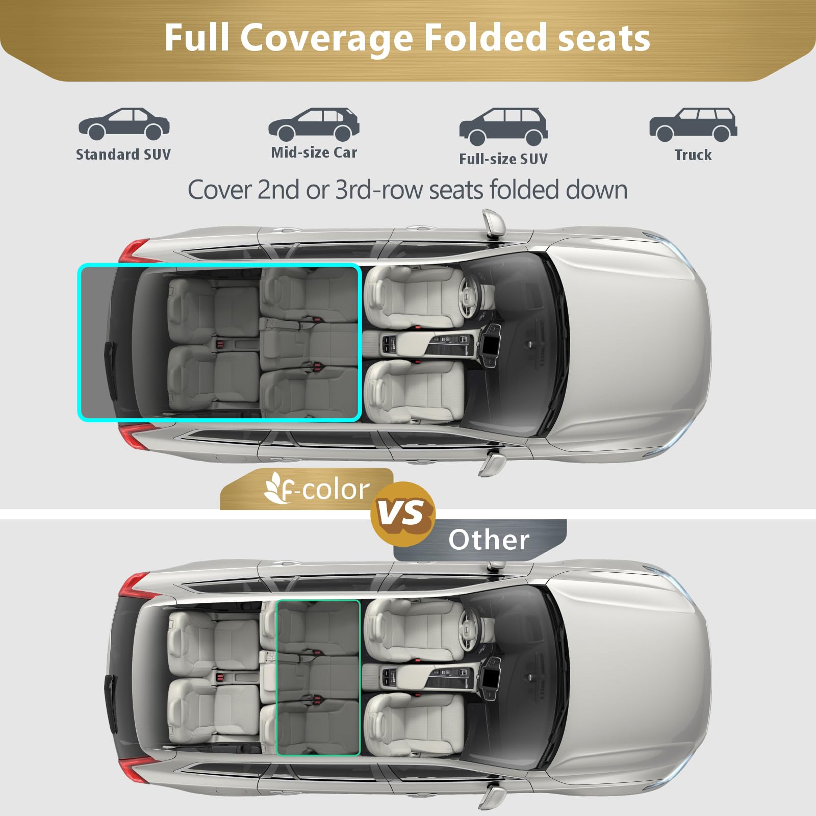 F-color durable stitching reflects long-lasting use for pet-friendly road trips.