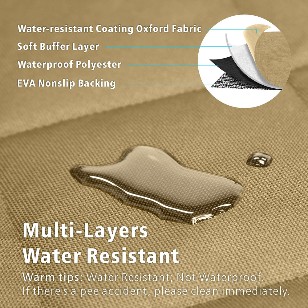 F-color SUV Cargo Liner bumper flap design enables easy vehicle access.