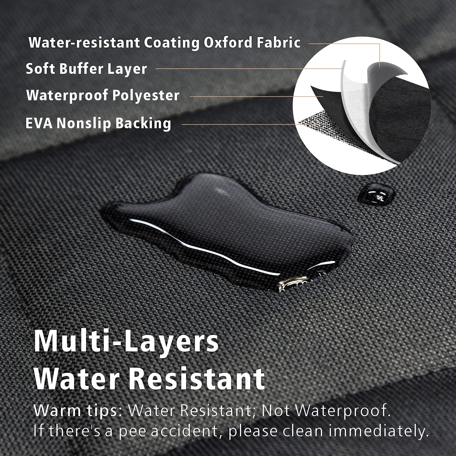 F-color SUV Liner bumper flap protects bumper from claws and scratches during daily trips.