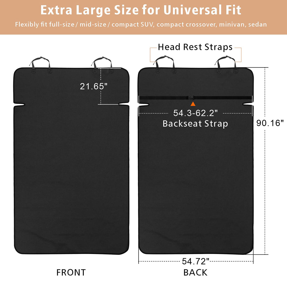 F-color SUV Cargo Liner bumper flap protecting interior during pet entries