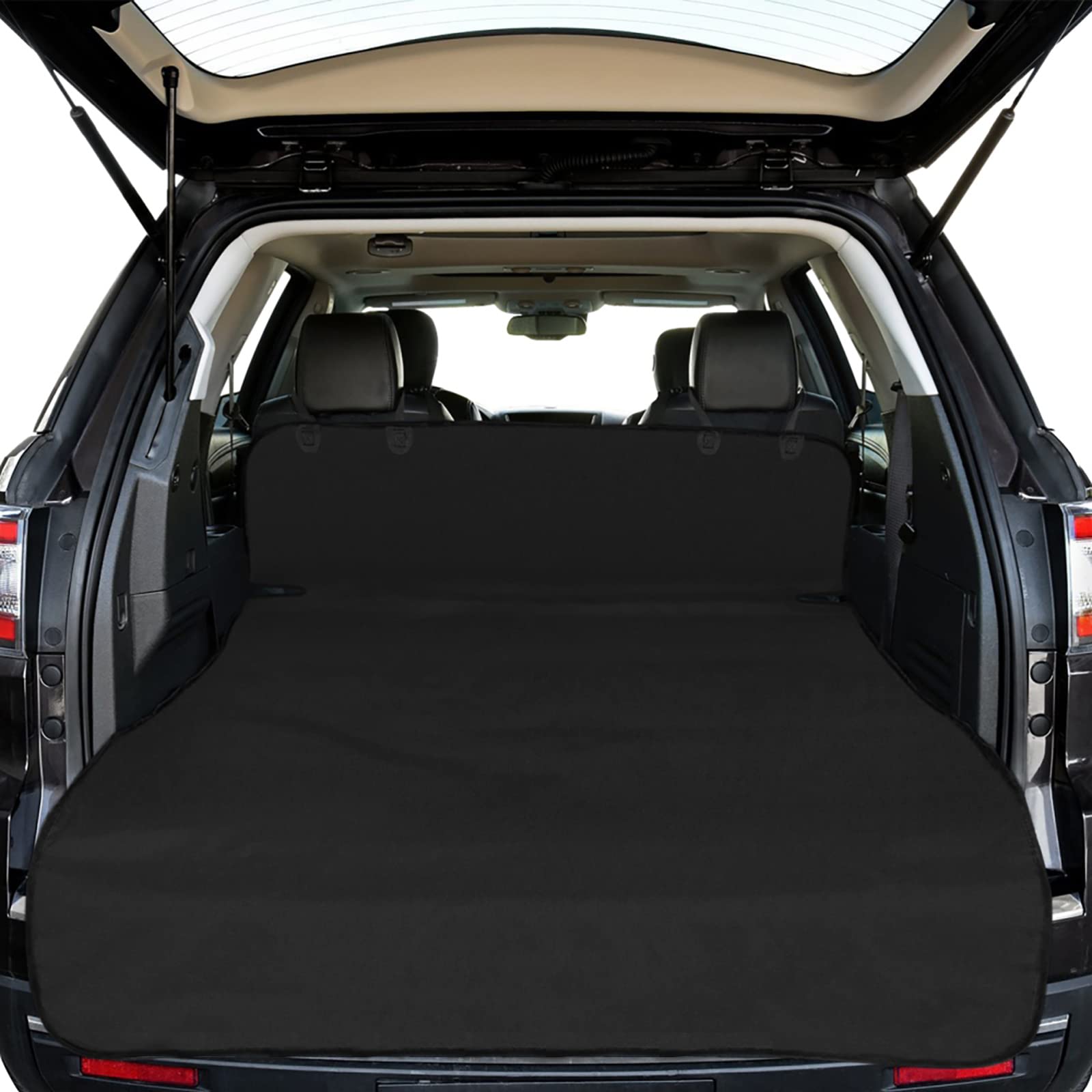 F-color SUV Cargo Liner keeps the trunk clean from dog fur and dirt