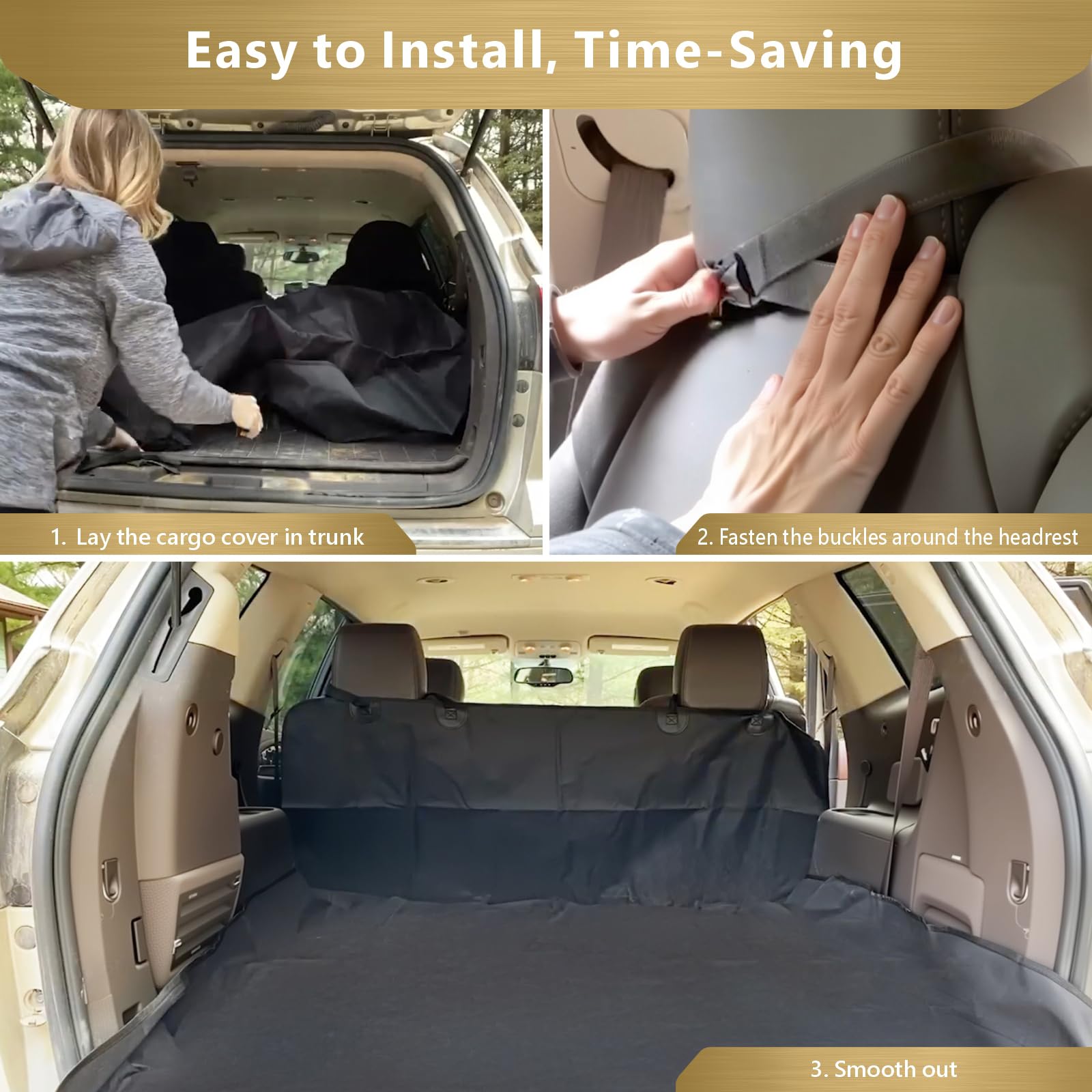 F-color SUV liner durable 600D oxford withstands pet adventures and daily wear.